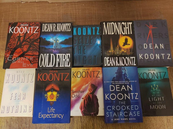 Lot of 10 Dean Koontz Hardcover Books Collection - Curated Mix w/ Dust Jackets - Thriller Horror Mystery Set - Good Condition — photo 4