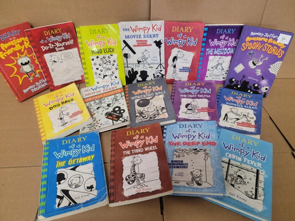 Lot of 6 Diary of a Wimpy Kid Books Jeff Kinney Kids Chapter Books Curated Mix Hardcover & Paperback Set — photo 1
