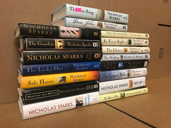 Lot of 10 Nicholas Sparks Romance Hardcover Books – Curated Mix Collection of Bestselling Love Stories, Dramatic Novel Gift — photo 1