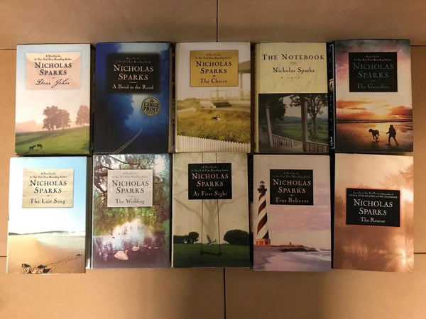 Lot of 10 Nicholas Sparks Romance Hardcover Books – Curated Mix Collection of Bestselling Love Stories, Dramatic Novel Gift — photo 2