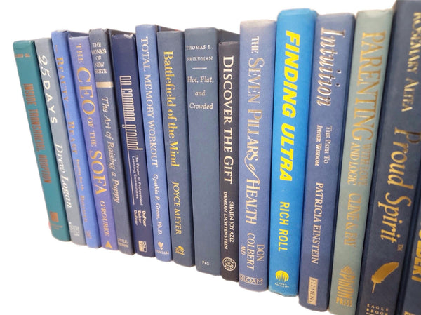 Blue Hardcover Books by the Foot: Modern Book Decor — photo 6