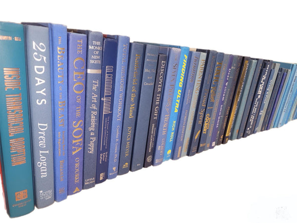 Blue Hardcover Books by the Foot: Modern Book Decor — photo 8