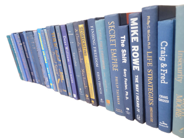 Blue Hardcover Books by the Foot: Modern Book Decor — photo 1