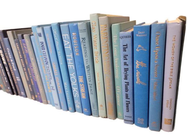 Blue Hardcover Books by the Foot: Modern Book Decor — photo 10