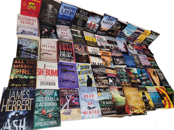 10 Pounds of Mystery Thriller Books Lot: Crime, Suspense, Detective Paperbacks or Hardcovers — photo 1