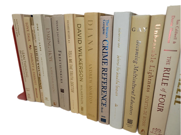 Beige Decor Books Lot of 6: Neutral Color Hardcover Book Set — photo 5