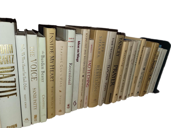 Beige Decor Books Lot of 6: Neutral Color Hardcover Book Set — photo 2