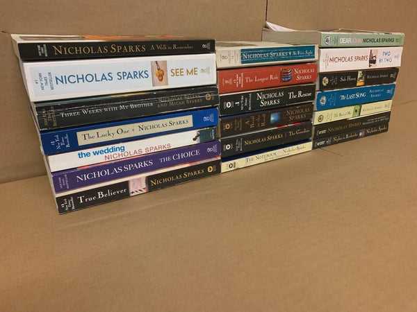 Nicholas Sparks Romance Drama Paperback Books Lot of 10 – Random Unsorted Mix Collection – Contemporary Love Story Novels Bundle — photo 1