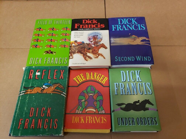 Lot of 10 Dick Francis Mystery Detective Horse Jockeys HARDCOVER RANDOM Book MIX