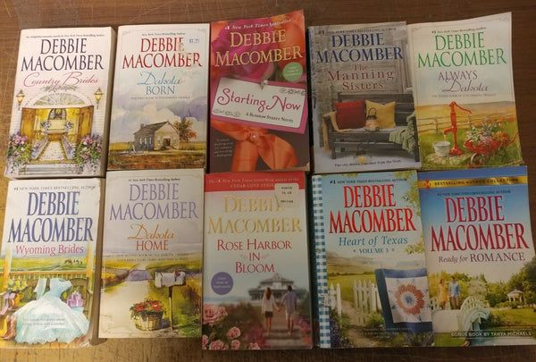 Lot of 10 Debbie Macomber Series Cedar Cove Etc Romance Set UNSORTED PB Book MIX