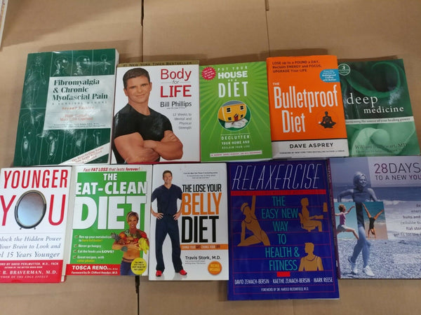 Lot of 10 Diet Fitness Exercise Weight Loss Alternative Health Books *RANDOM*MIX