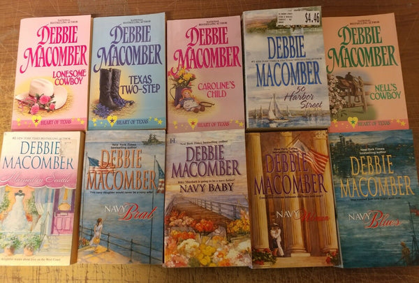 Lot of 10 Debbie Macomber Series Cedar Cove Etc Romance Set UNSORTED PB Book MIX