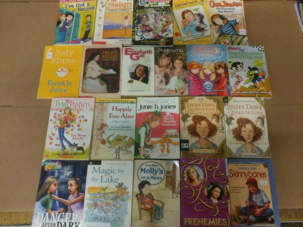 Lot of 20 Chapter Books for GIRLS Youth Early Reader Young Adult Children RANDOM