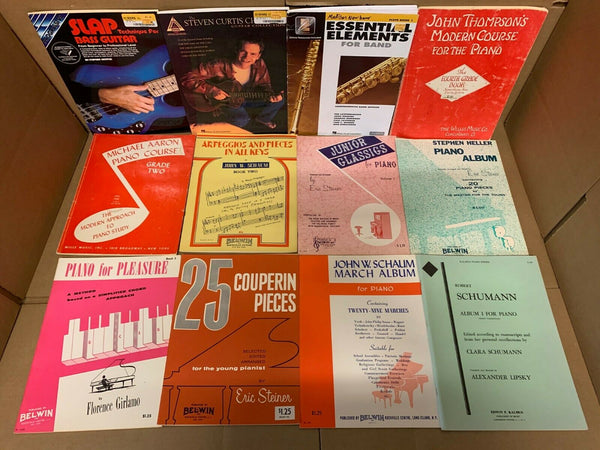 Lot of 10 Music Sheet Choral Lessons Chord Song Guitar Piano Book Set RANDOM Mix