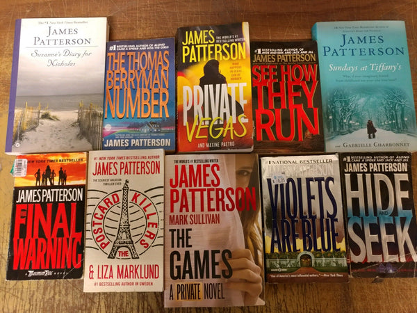 Lot of 10 JAMES PATTERSON Alex Cross Detective UNSORTED Paperback PB Books MIX