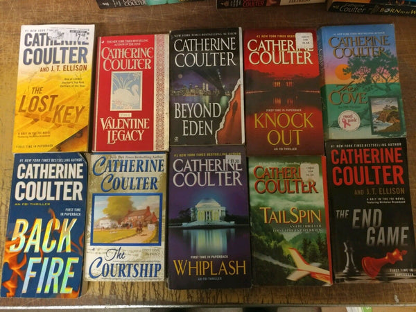 Lot of 10 Catherine Coulter FBI Mystery Thriller MIX Popular Paperback Books MIX