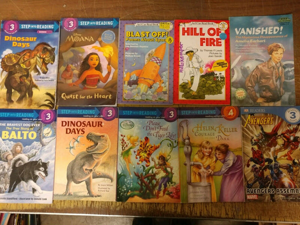 Lot of 10 Level 3 4 5~RL~Ready to-I Can Read-Step into Reading-Learn Books MIX