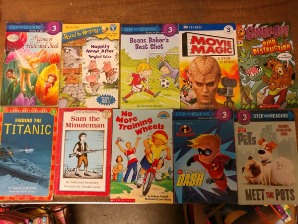 Lot of 10 Level 3 4 5~RL~Ready to-I Can Read-Step into Reading-Learn Books MIX