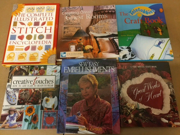 Lot of 10 Hobby Craft Design Home Decorating Quilt Knit Sewing Books RANDOM*MIX