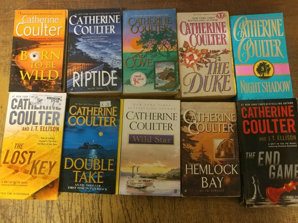 Lot of 10 Catherine Coulter FBI Mystery Thriller MIX Popular Paperback Books MIX