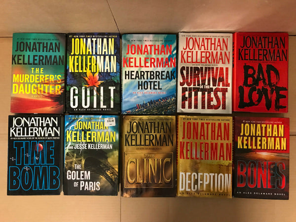 Lot of 10 JONATHAN KELLERMAN ALEX DELAWARE THRILLER Hardcover HB HCDJ Books MIX