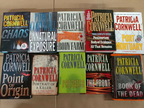 Lot of 10 Patricia Cornwell HARDCOVER Mystery Scarpetta BRAZIL ETC Books RANDOM
