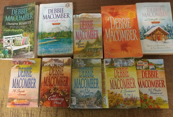 Lot of 10 Debbie Macomber Series Cedar Cove Etc Romance Set UNSORTED PB Book MIX