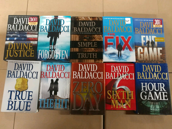 Lot of 10 DAVID BALDACCI Books KING & MAXWELL WILL ROBIE PULLER HARDCOVER*RANDOM