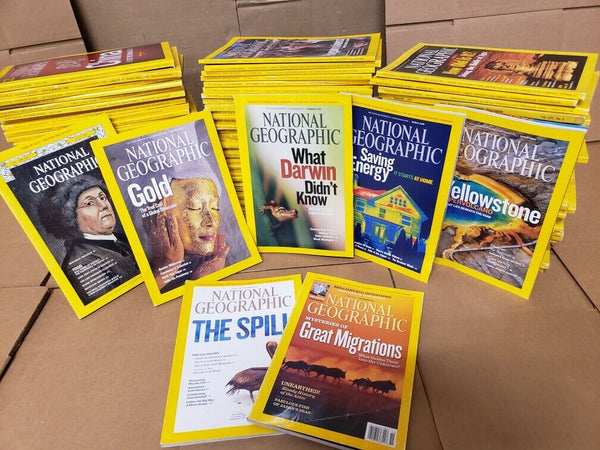 Lot of 5 National Geographic Magazine Year 1930s-2010s Random PICK No duplicates