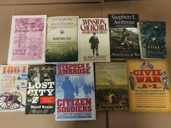 Lot of 20 History US World Europe American Europe Ancient War Book MIX UNSORTED