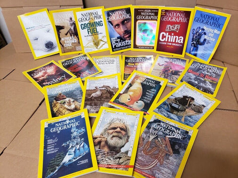 Lot of 10 National Geographic Magazine Year 1930-2010s Random PICK No duplicates