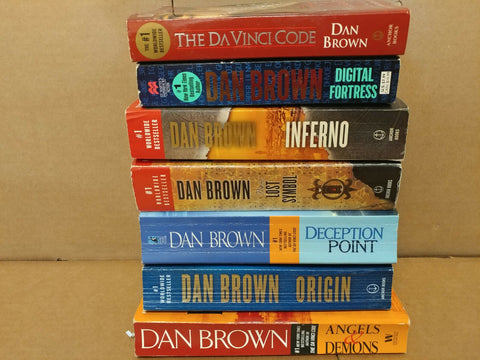 LOT OF 3 The Da Vinci Code Robert Langdon-Dan Brown Paperback PBs *RANDOM MIX*