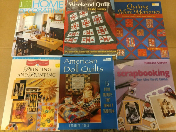 Lot of 20 Hobby Craft Design Home Decorating Quilt Knit Sewing Books RANDOM*MIX