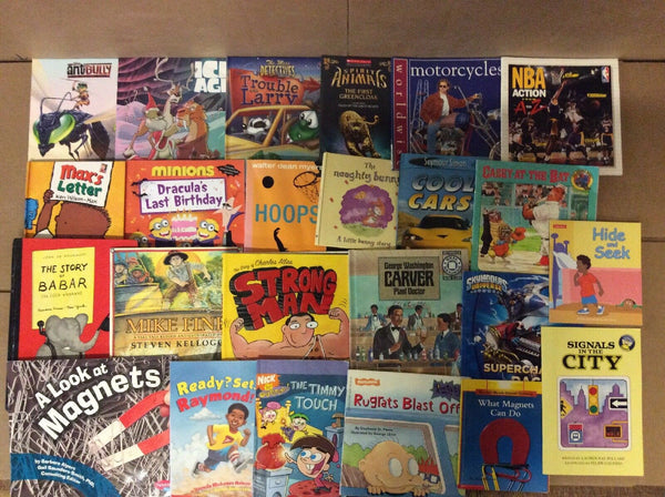Lot of 20 Kids BOOKS FOR BOYS Learn to Read Picture Children Library RANDOM MIX
