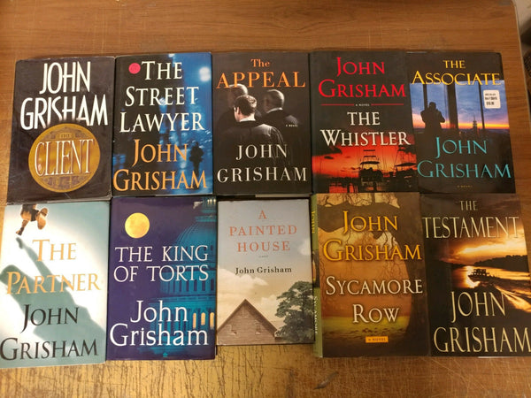 Lot of 10 John Grisham Legal Thriller Mystery ALL Hardcover HB HCDJ Books MIX