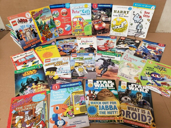 Lot of 10 Level 1 BOOKS FOR BOYS~RL~Ready to-I Can Step into Learn Read - RANDOM