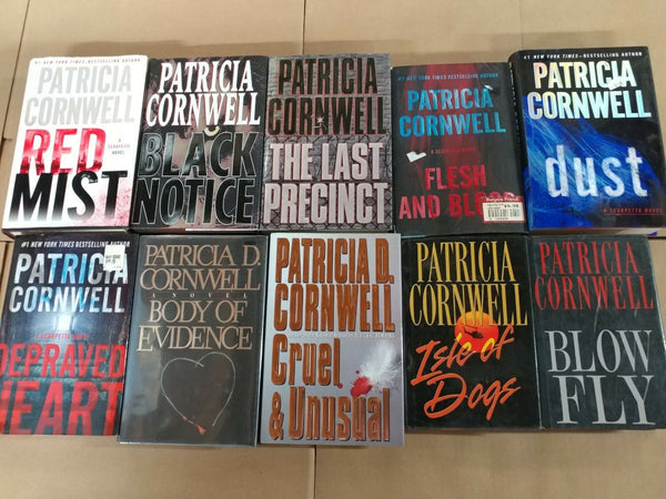 Lot of 10 Patricia Cornwell HARDCOVER Mystery Scarpetta BRAZIL ETC Books RANDOM
