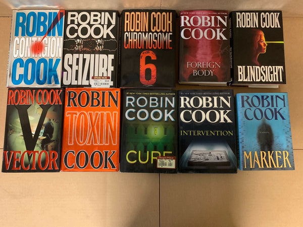 Lot of 10 ROBIN COOK MEDICAL Thriller Mystery ALL Hardcover HB HCDJ Books MIX