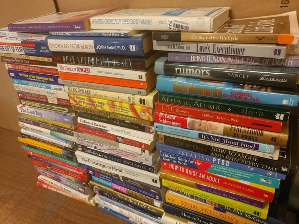 Lot of 20 PSYCHOLOGY SELF HELP ESTEEM THERAPY RECOVERY INSPIRE Book MIX*UNSORTED