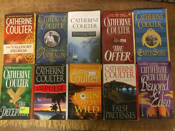 Lot of 10 Catherine Coulter FBI Mystery Thriller MIX Popular Paperback Books MIX