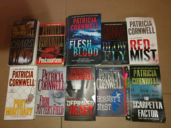 Lot of 10 Patricia Cornwell PAPERBACK Mystery Scarpetta BRAZIL ETC Books RANDOM