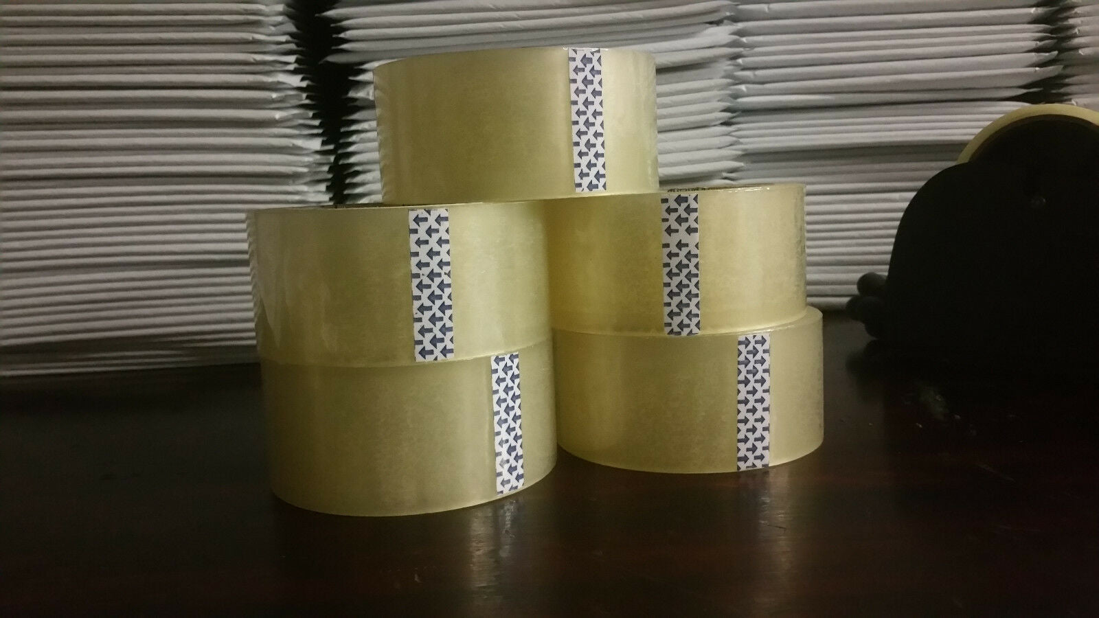 5 Rolls Box Packaging Tape - 2" x 110 Yards (330' Feet) Sealing Packing 1.8 Mil