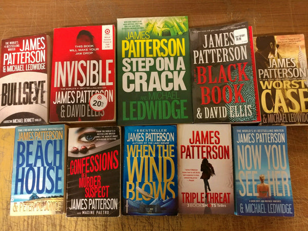 Lot of 10 JAMES PATTERSON Alex Cross Detective UNSORTED Paperback PB Books MIX