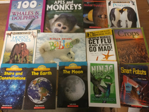 Lot of 10 Science Nature Experiment Animal Educational Learn Kid Child Books MIX