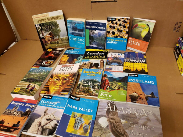 Lot of 10 Travel Books Guides Europe Asia Americas US Maps RANDOM*MIX