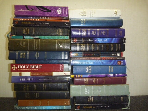 Lot of 10 NEW Testament Bibles NIV KJV KING JAMES Full Canon Books MIX UNSORTED