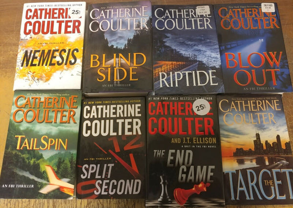 Lot of 10 Catherine Coulter FBI Mystery Thriller MIX Popular Hardcover Books MIX