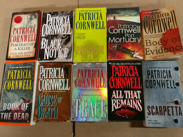 Lot of 10 Patricia Cornwell PAPERBACK Mystery Scarpetta BRAZIL ETC Books RANDOM